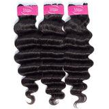10A Brazilian Hair Weave Loose Deep Wave Human Hair Bundles 12 14 16 inch Grace Length Brazilian Virgin Hair Loose Deep Curly Hair 3 Bundles