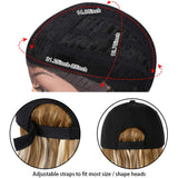 XBwig Baseball Cap Wigs Synthetic Long Curly Wavy Wig Hat With Hair Extensions Attached Hairpieces For Women Adjustable Black Caps With Magic Paste Ginger Brown Mix Bleach Blonde