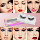 100 Pcs Empty Eyelashes Packaging Soft Paper Lash Box, 50 Empty Eyelash Boxes Lash Box Packaging Empty Lash Box with 50 Empty Eyelash Boxes Tray False Eyelashes Storage Box Lid Tray (Laser)