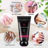 Makartt Poly Nail Gel Clear 50ML Bundle with Nail Dehydrator and Nail Primer Kit, Gel Nail Brush and nail Spatula Dual End