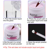 BQTQ Acrylic Powder False Nail Tip Nail Art Kit with Nail Files and Buffer for Manicure Nail Art Decoration Set Acrylic Nail Tools（Without Acrylic Liquid)