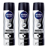 X 3 Nivea MEN Deodorant Invisible for Black and White Power Spray Anti Perspirant Spray 150ml-