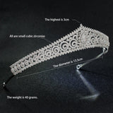Full Cubic Zirconia CZ Wedding Crown Tiara Diadem Women Hair Jewelry Accessories S17803