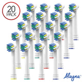 Alayna Replacement Brush Heads - Pack of 20 Generic Electric Toothbrush Heads Fits 7000, Pro 1000, 9600, 500, 3000, 8000, + More-