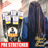 10 PACK BNG PREMIUM PRE-STRETCH BRAIDS (#4/30 LIGHT BROWN/LIGHT AUBURN)
