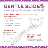 PLACKERS Gentleslide Dentla Flossers for Tight Teeth 90 ea (Pack of 6)