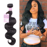 Aigemei Peruvian Virgin Hair Body Wave Natural Color 1 Bundle 100% Unprocessed Body Wavy Human Hair Extensions(10 Inch,Natural Black)
