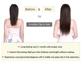 S-noilite 20Inch One Piece Clip in Human Hair Extensions Invisible 5 Clips Clip on Hair Extension Remy Hair 50g 3/4 Full Head Long Silky Straight For Women Gifts #6 Light Brown
