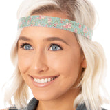 Hipsy Cute Adjustable No Slip Fashion Headbands Hairband Multi Pack for Women Girls & Teens (Rose Gold & Floral Gift 3pk)