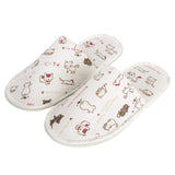 6 Pairs Cute Disposable Slippers, Cotton Cloth Closed Toe Slippers for Women and Men, Breathable Non-Slip Slippers for Guests, Travel, Cats