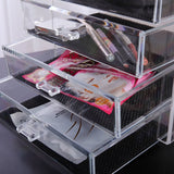 JAXPETY Acrylic Cosmetics Makeup and Jewelry Storage Case Display Sets