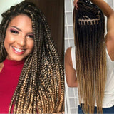 Pre-stretched Braiding Hair 20" -8packs/lot Itch Free Hot Water Setting Synthetic Fiber Crochet Braiding Hair Extension Twist Braid (20",T1B/27#)