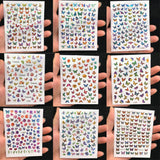 LimoLei Z-D3752 to Z-D3760 Mix 9 sheets laser butterfly nail stickers