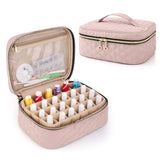 Yarwo Nail Polish Carrying Bag Holds 24 Bottles (15ml/0.5 fl.oz), Travel Storage Organzier for Nail Polish and Manicure Accessories, Pale Mauve (Bag Only)