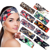 FASOTY 10 Pcs Boho Headbands for Women Bohemian Style Womens Headbands Turban Wide Headbands Elastic Yoga Running Sports Headwrap Boho Floral Hair Bands Fashion Hair Accessories, Style 1