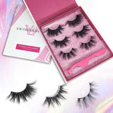 25mm Mink Lashes, SWINGINGHAIR 3D Mink Eyelasehes Dramatic Lashes 3 Different Styles Crossed Cluster Natural Layered Hand Made Strips Eyelashes Reusable Make Up Real Fake Eyelashes