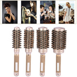 Ceramic Round Brush Gold Hair Brush Hairdressing Curling Hairstyle Brush 4 Different Sizes Professional Hairdressing Set(53mm)