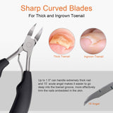 Toenail Clippers for Ingrown or Thick Toenails for Seniors, Nail Clippers for Men and Women- Sharp Stainless Steel Professional Toes Ingrown Toenail Nail Trimmer, Toenail Nail Set