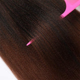 Pre-stretched Ombre Braiding Hair Extension Professional Crochet Braiding Hair 20 Inch 8 Packs Yaki Synthetic Crochet Twist Hair Natural Black to Brown (1B/30)