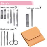 28PCS Nail Art Brushes Manicure tools Pedicure kit Valentine's Day Nail Liner Ombre Brush Nail Painting Design Nail Art Pens Cuticle Removal Tools Scissors Ear Pick Leather Case (Pink)