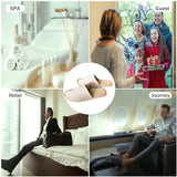 Spa Slippers - 10 Pairs Closed Toe Non Slip Disposable Hotel Slippers for Men and Wowen - Thick Soft Cotton Velvet Washable House Slippers Perfect for Guests,Bathroom,Spa,Travel,Wedding - Beige