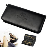Neverland Beauty 1pc Hair Scissors Bag Leather Barber Salon Cases for hair scissors Hairdresser Accessories Shears Handbag Holder Styling Tools Storage Case (Black)