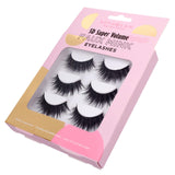 BEPHOLAN 3 Pairs Split Tips Flat 3D False Eyelashes |Natural Round Look|Full Volume Effect|More Softer&Stronger fixation|XMZ242