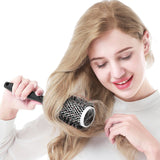 Round Brush Nano Thermal Ceramic & Ionic Round hair brush with Boar Bristle, Blowout Brush for Blow Drying, Curling &Straightening, Perfect Volume