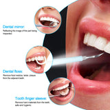 Electric Dental Calculus Remover, OUZIGRT Tartar Scraper for Teeth Calculus Smoke Stain Remover with LED Light 2 Cleaning Heads Tartar Remover Dental Tools (Newest Version)