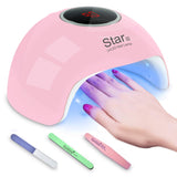 UV LED Nail Lamp, 24W Gel UV LED Nail Dryer Light with 3 Timers, Professional Nail Art Tools with Automatic Sensor, LCD Display, Portable Curing Lamp for Home and Salon