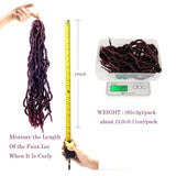 Faux locs crochet hair 18 inch, goddess locs, crochet hair for black women, nu locs extensions, Kanekalon Synthetic, Low Temperature Heat Resistant, Pre looped Hair nu 6Pcs- TBUG