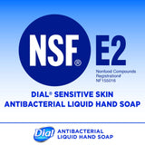 Dial Sensitive Skin Antibacterial Liquid Hand Soap, 1 Gallon Bottle (Pack of 4)