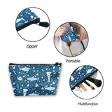 Cosmetic Bags for Women, Large Capacity Travel Makeup Pouch Portable Travel Waterproof Toiletries Accessories Organizer Sea Turtle Gifts (Cartoon Blue Sharks With Sealife)