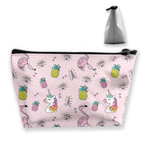 Cosmetic Bags for Women, Large Capacity Travel Makeup Pouch Portable Travel Waterproof Toiletries Accessories Organizer Pink Unicorn Flamingo Gifts