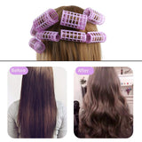 24Pcs Multi-Size Plastic Hair Rollers, Hair Curlers Self Grip Hairdressing Clips, DIY Curly Hair style Curling Tools, Large/Medium/Small Curler for Women Ladies, Random Color, 3 Count