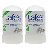 Lafe's Crystal Rock Mini Stick Deodorant (Pack of 2) With Natural Mineral Salts, 2.25 oz Each