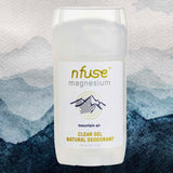 nfuse Natural Magnesium Gel Deodorant - Magnesium Delivery Technology - Pure Magnesium U.S.P. - Aromatherapeutic Essential Oils - Mountain Air: Peak Performance