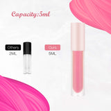 10Packs 6ml Empty Lip Gloss Tubes ULG Plastic Lip Gloss Balm Containers Refillable Cosmetic Empty Tubes for DIY Lip Gloss Balm Cosmetic Travel Toiletries,Pink
