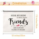 3 Pieces Good Friend Gifts Cosmetic Bag for Women, Funny Long Distance Friendship, Birthday, Moving Away, Christmas Gifts Makeup Bags Travel Cases for Good Friends Bestie Soul Sister Her