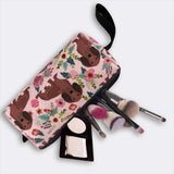 Cute Cow Pattern Makeup Bag Adorable Travel Cosmetic Pouch Toiletry Organizer Case Gift for Women