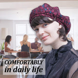 HopeCareCap for women cancer patients Wear as One Wig+Cap hair loss cap cancer patient headcover hairloss wig (Purple)