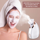 Facial Steamer, Nano Ionic Facial Steamer with Aromatherapy for Home Face Spa, Moisturizing Cleansing Pores