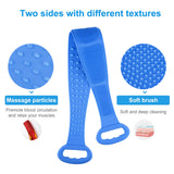 Silicone Back Scrubber for Shower, Length 31.5 inch Width 4.3 inch Bath Body Brushes, Easy to Clean Exfoliating Body Scrubber with Handles, Lathers Well& Deep Clean Comfortable Massage Shower Brush