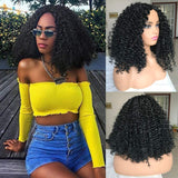 Lizzy Short Curly Bob Wigs for Black Women Kinky Curly Black Bob Wig Synthetic Natural Looking Heat Resistant Short Curly Wig