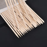 Aenoyo 500 pieces Orange Wood Sticks Nail Art Manicure Pedicure Tool Cuticle Pusher Remover Double Heads Sticks, 4.5inch (500 Pieces)