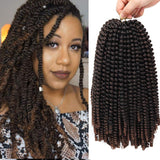 3 Packs 12 Inch Spring Twist Ombre Colors Butterfly locs Crochet Braids Braiding Hair Extensions Low Temperature Fiber 30 Strands 160g/Pack (12 Inch, T1B-30)