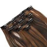 7Pcs 16 Clips 23"-24" Thick Curly Straight Full Head Clip in on Double Weft Hair Extensions