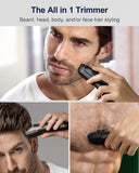 OriHea Professional Hair Clippers for Men, Hair Beard Clipper Low-vibration Hair Trimmer Beard Trimmer Hair Cutting Grooming Kit with LED Display (Black)