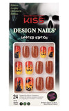 Kiss Design Nails Halloween Limited Edition Medium Length Glow-in-The-Dark Nails 83024 Booville (Pumpkin Face Ombre)