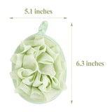 6 Pieces Bath Shower Pouf Sponge Mesh Pouf Shower Ball Exfoliating Body Loofah Shower Scrubber Ball Shower Glove with Flower Bath Balll (Beige, Green, Purple)
